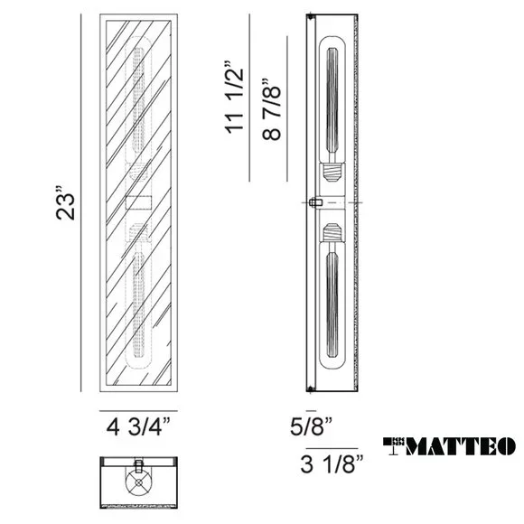 "Marco" Wall Sconce by MATTEO - BRAND NEW IN BOX! 𝟐 𝐚𝐯𝐚𝐢𝐥𝐚𝐛𝐥𝐞 - Picture 4 of 12